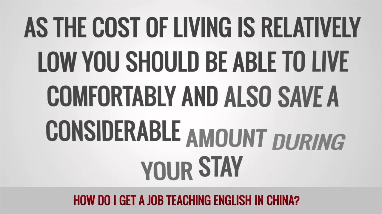 how do I get a job in China?