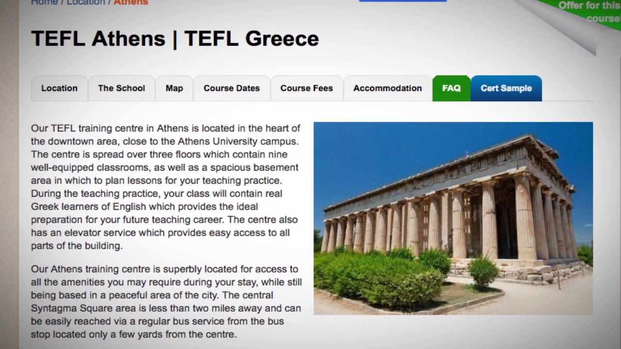 Welcome to Our TEFL / TESOL School in Athens, Greece | Teach & Live abroad!