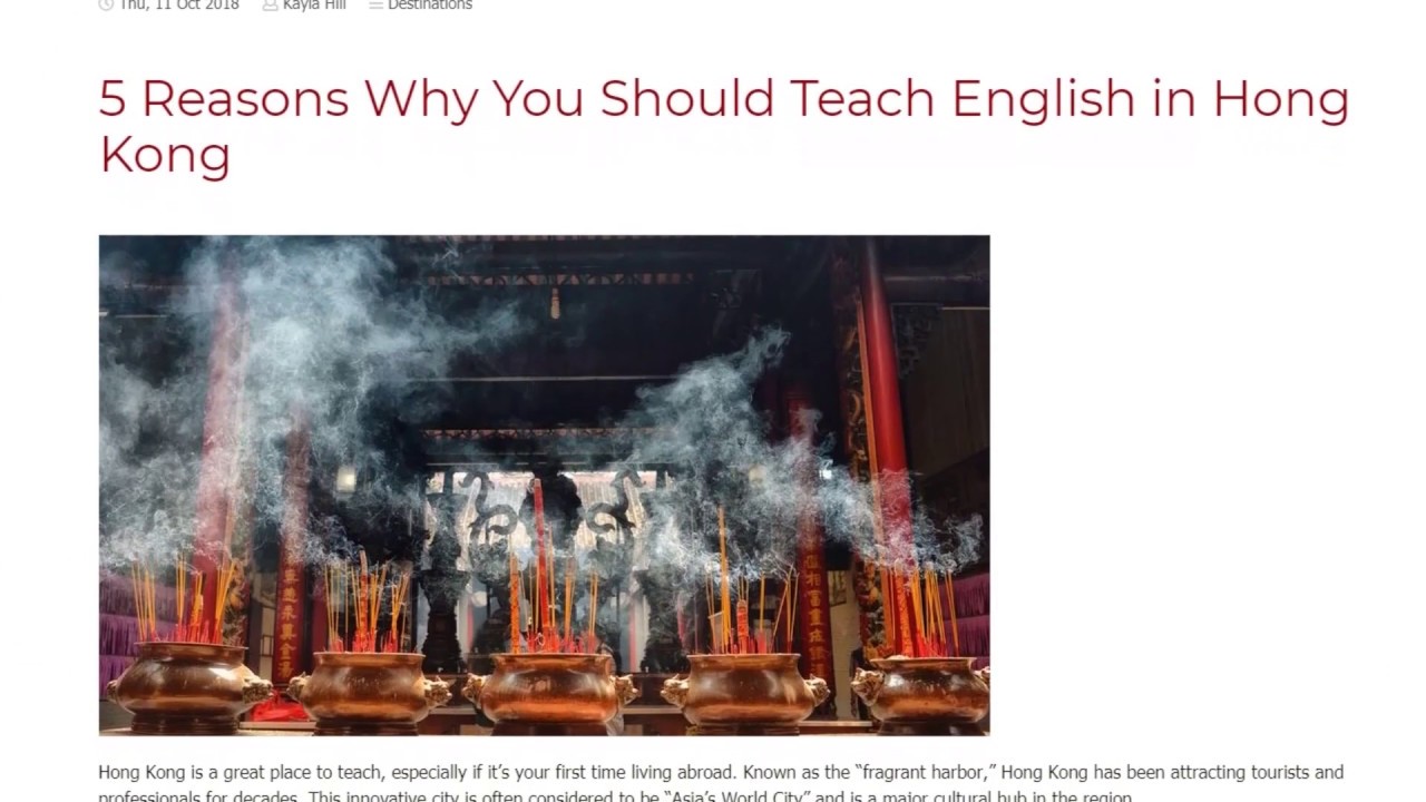 5 Reasons Why You Should Teach English in Hong Kong | ITTT TEFL BLOG