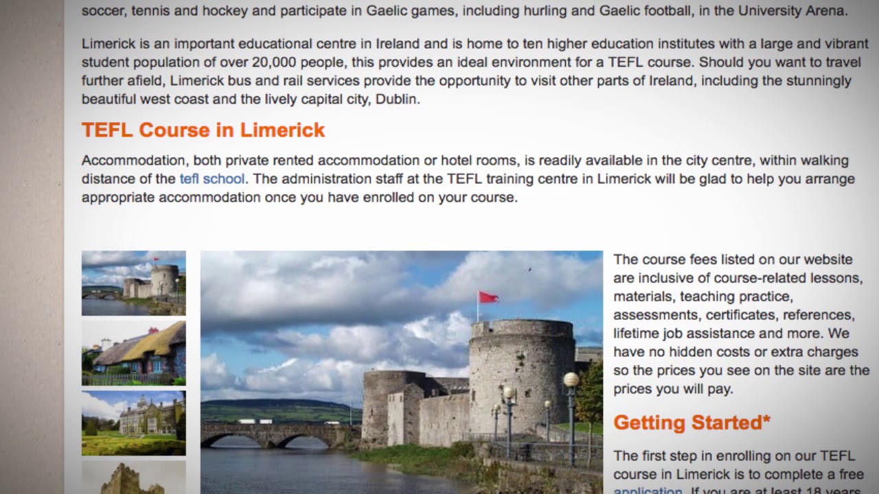 TEFL / TESOL Course in Limerick, Ireland | Teach & Live abroad!