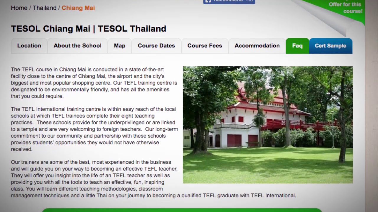 Welcome to Our TESOL School in Chiang Mai, Thailand | Teach & Live abroad!