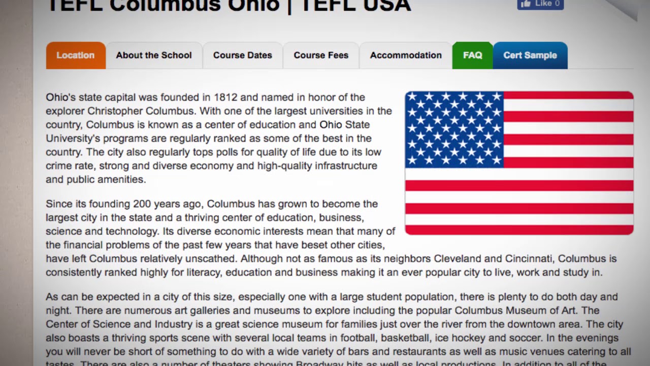 TEFL / TESOL Course in Columbus, USA | Teach & Live abroad!