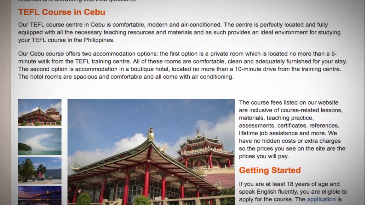 TEFL / TESOL Course in Cebu, Philippines | Teach & Live abroad!