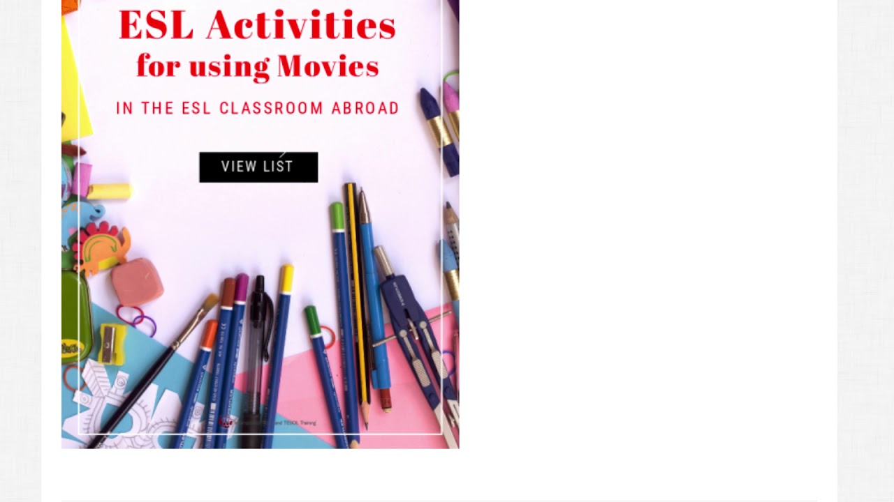 5 Activities for Using Movies in the ESL Classroom | ITTT TEFL BLOG