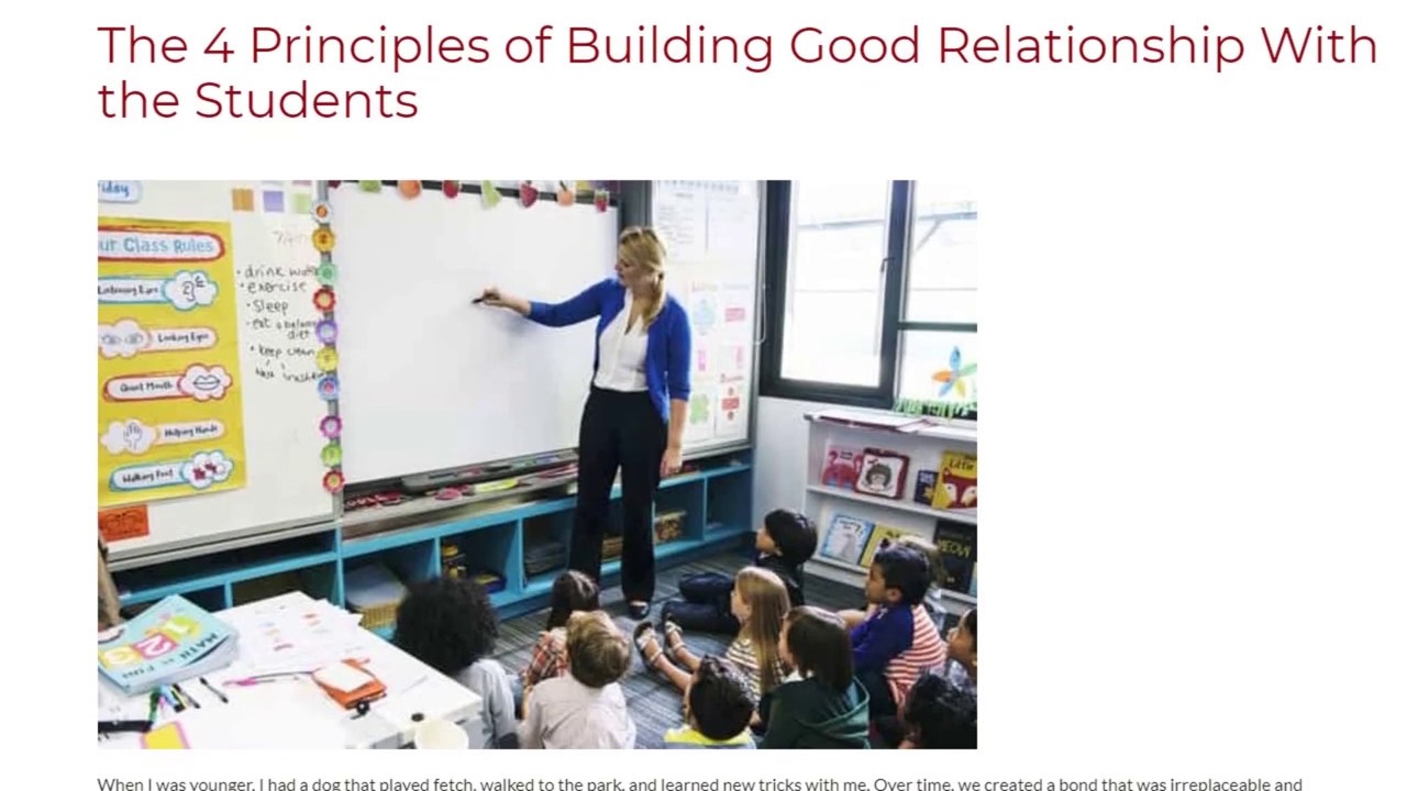 The 4 Principles of Building Good Relationship With the Students | ITTT TEFL BLOG