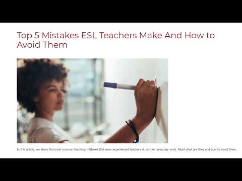 Top 5 Mistakes ESL Teachers Make And How to Avoid Them | ITTT TEFL BLOG