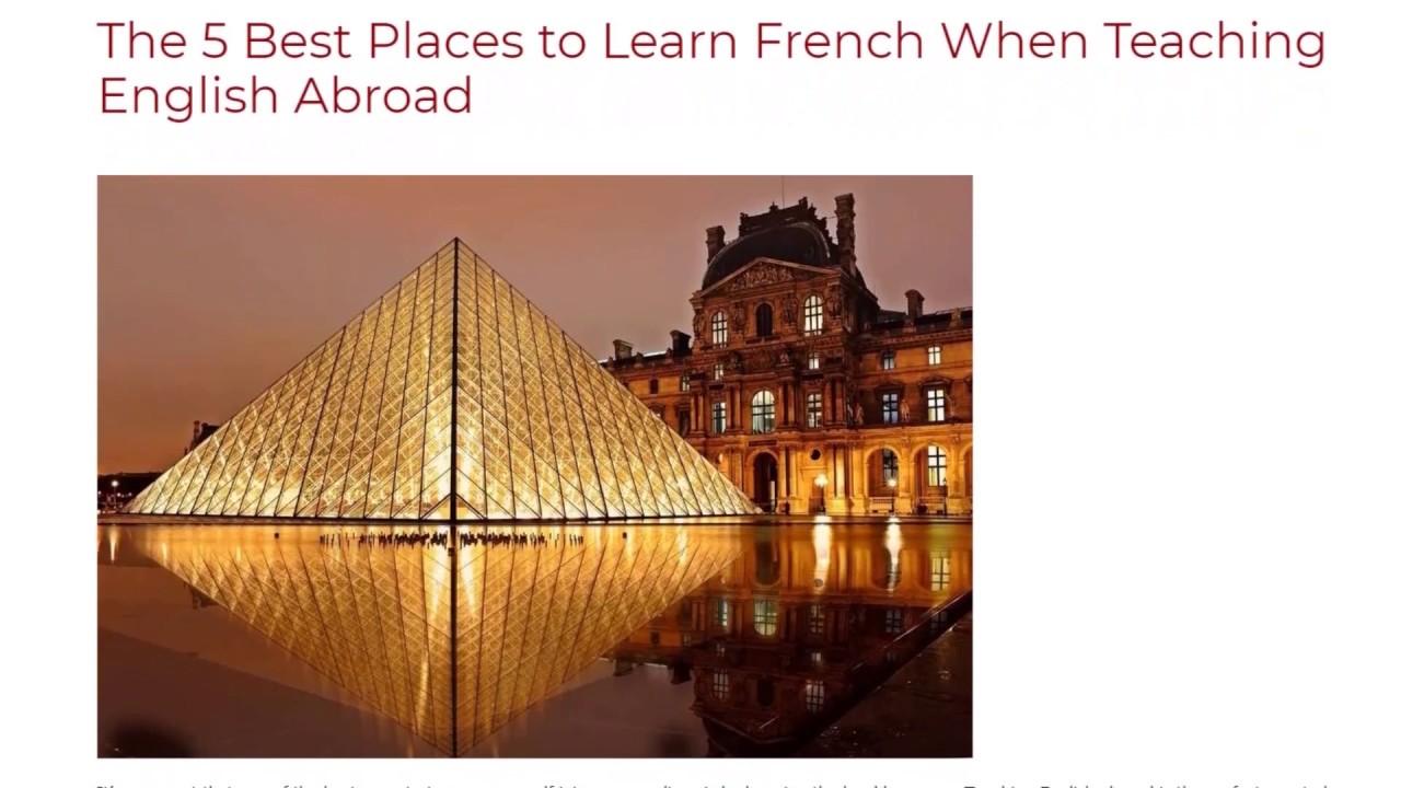 The 5 Best Places to Learn French When Teaching English Abroad | ITTT TEFL BLOG