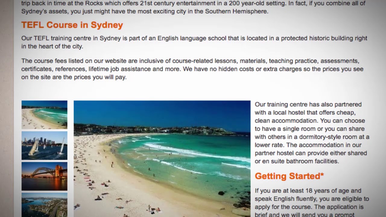 TEFL / TESOL Course in Sydney, Australia | Teach & Live abroad!