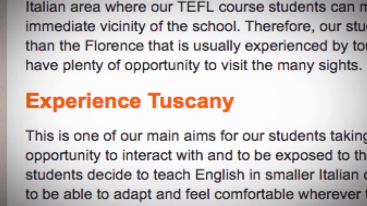 Welcome to Our TEFL / TESOL School in Florence, Italy | Teach & Live abroad!