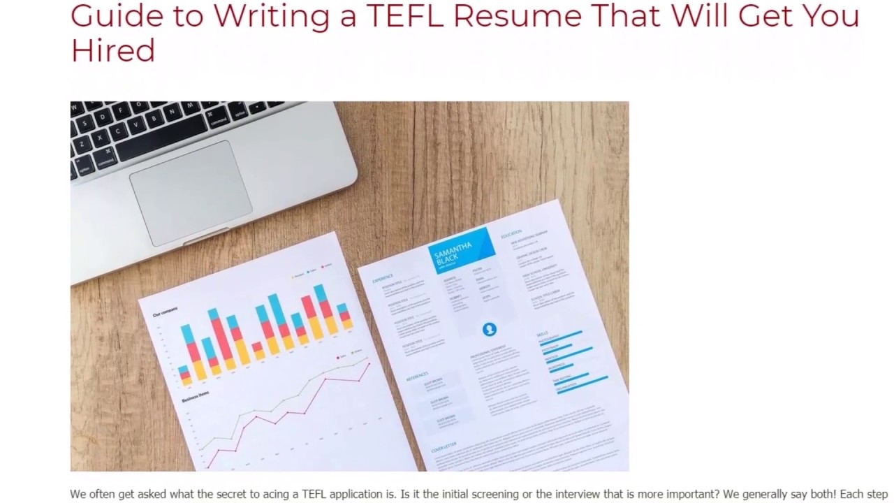 Guide to Writing a TEFL Resume That Will Get You Hired | ITTT | TEFL Blog