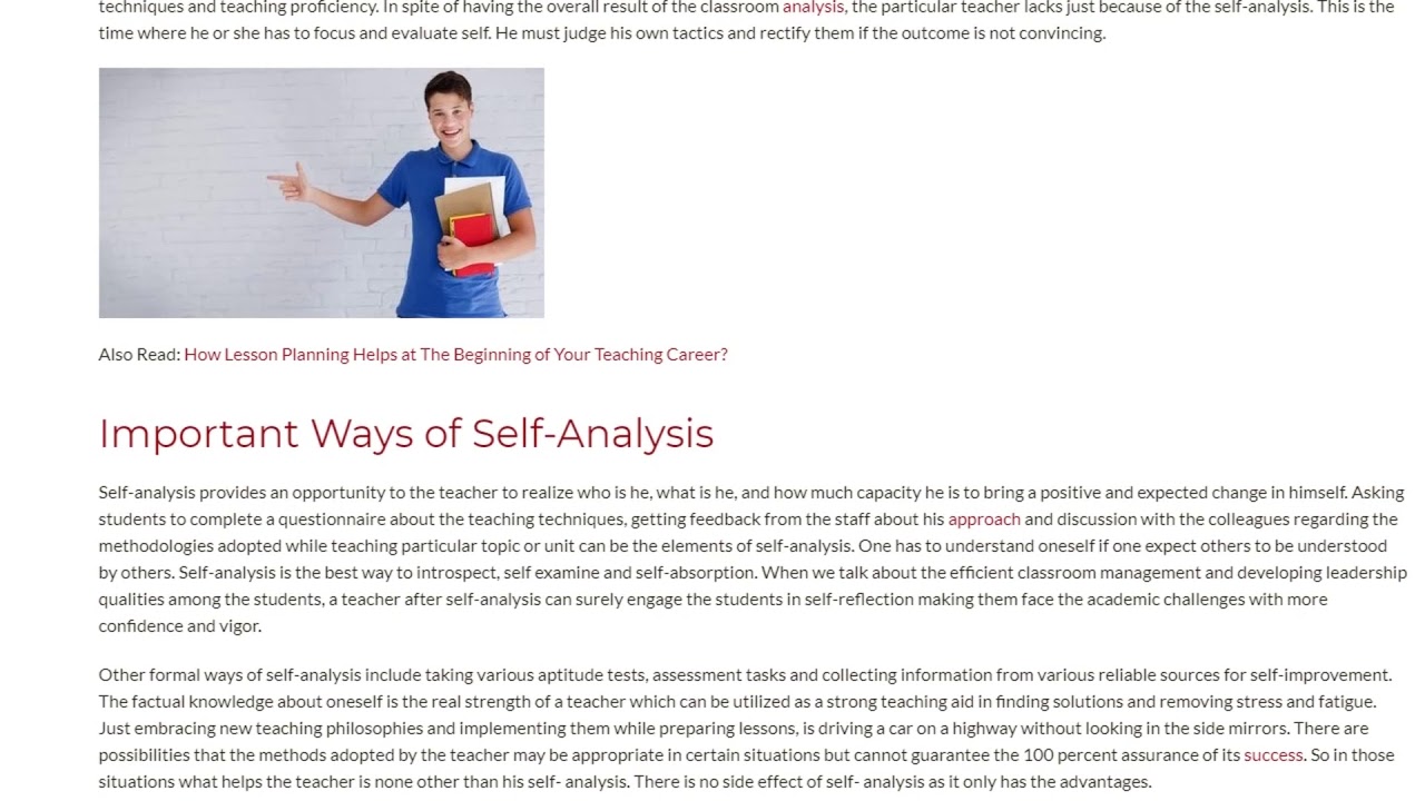 Self-Analysis as a Matter of Teaching Quality | ITTT TEFL BLOG