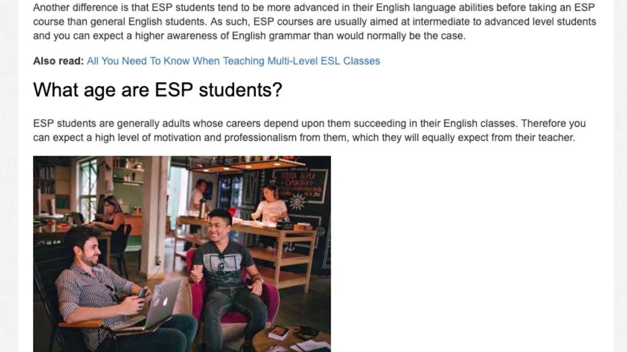 5 Questions about English for Specific Purposes | ITTT | TEFL Blog