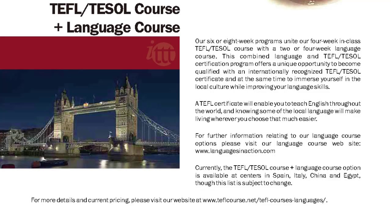 International TEFL and TESOL Training (ITTT) | TEFL/TESOL Course & Language Course