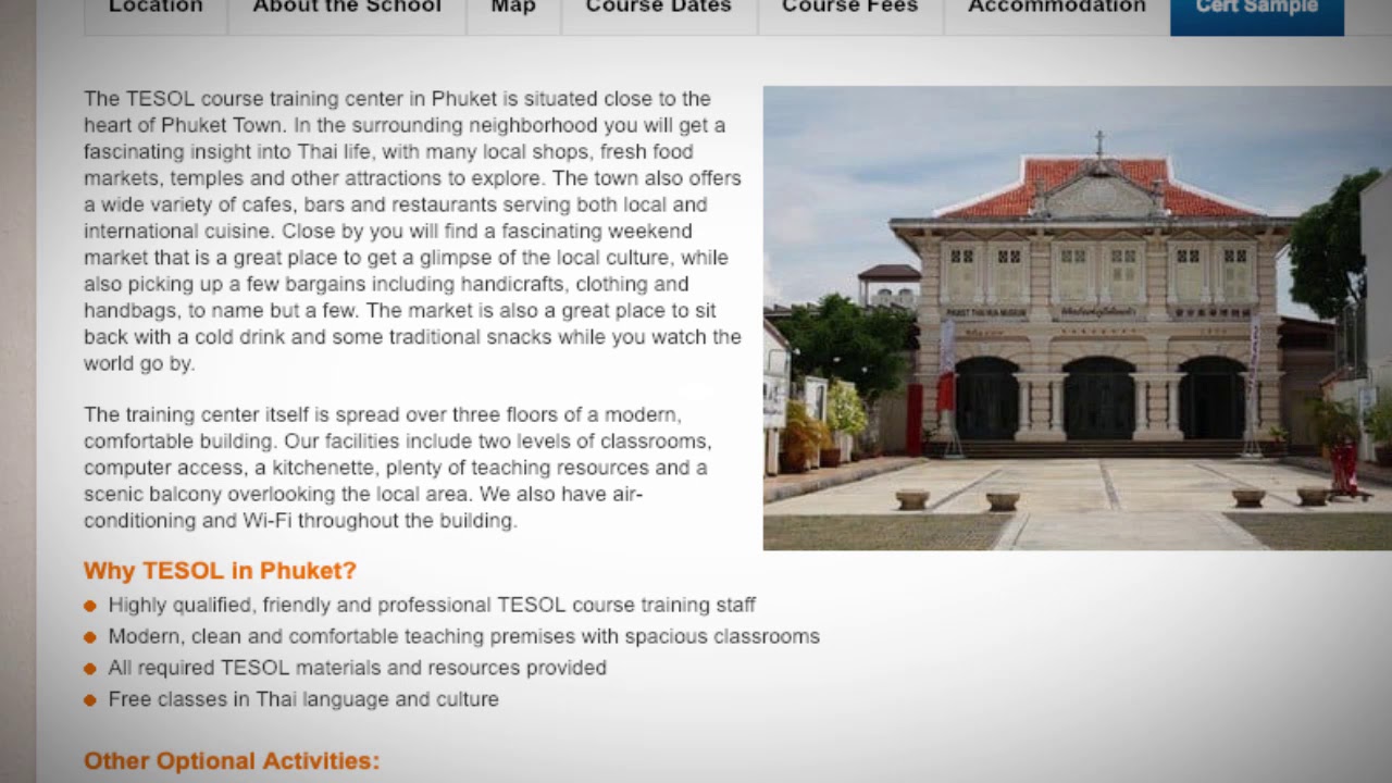 Welcome to Our TEFL / TESOL School in Phuket, Thailand | Teach & Live abroad!