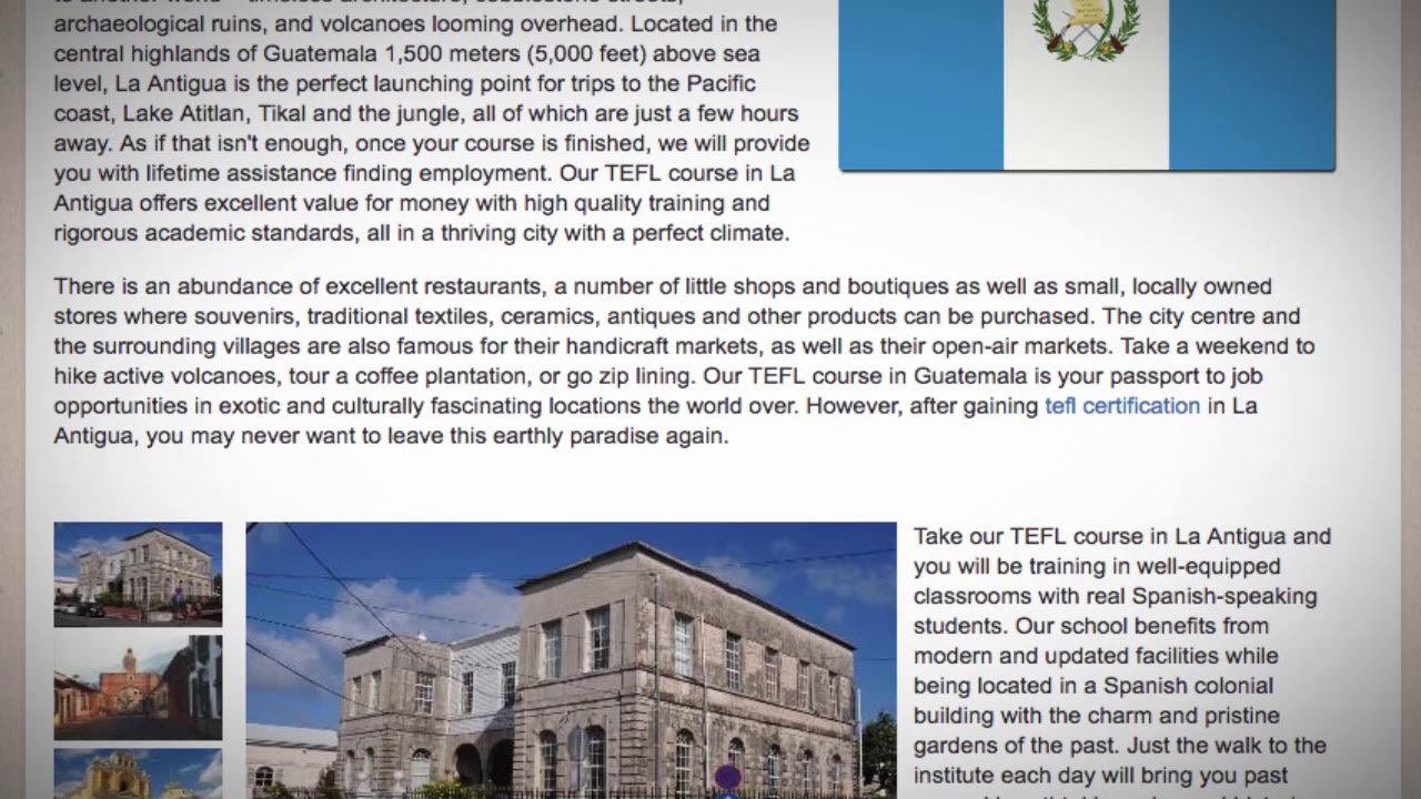 TEFL / TESOL Course in La Antigua, Guatemala | Teach & Live abroad!