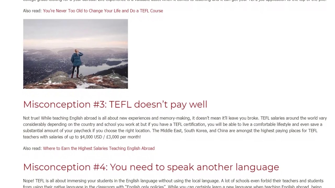 7 Misconceptions about TEFL Uncovered | ITTT TEFL BLOG
