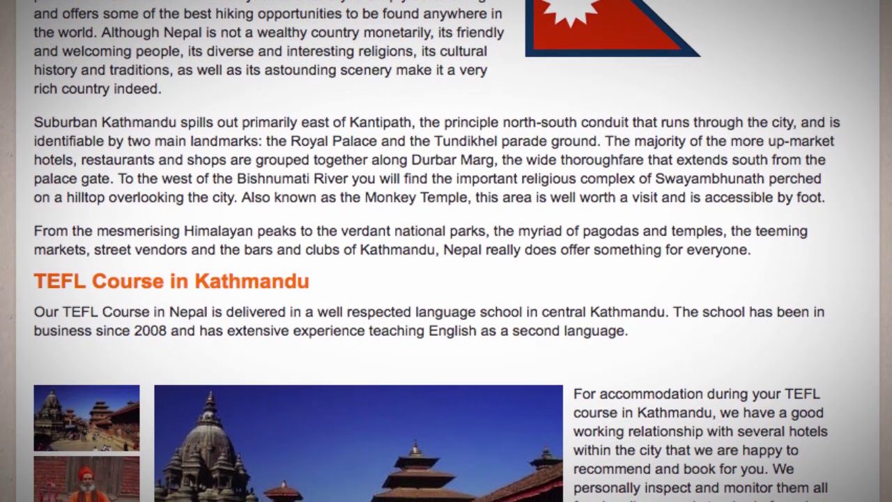 TEFL / TESOL Course in Kathmandu, Nepal | Teach & Live abroad!