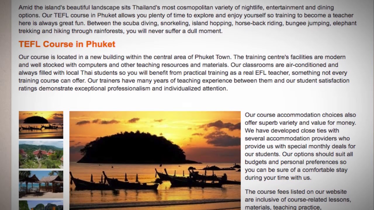 TEFL / TESOL Course in Phuket, Thailand | Teach & Live abroad!