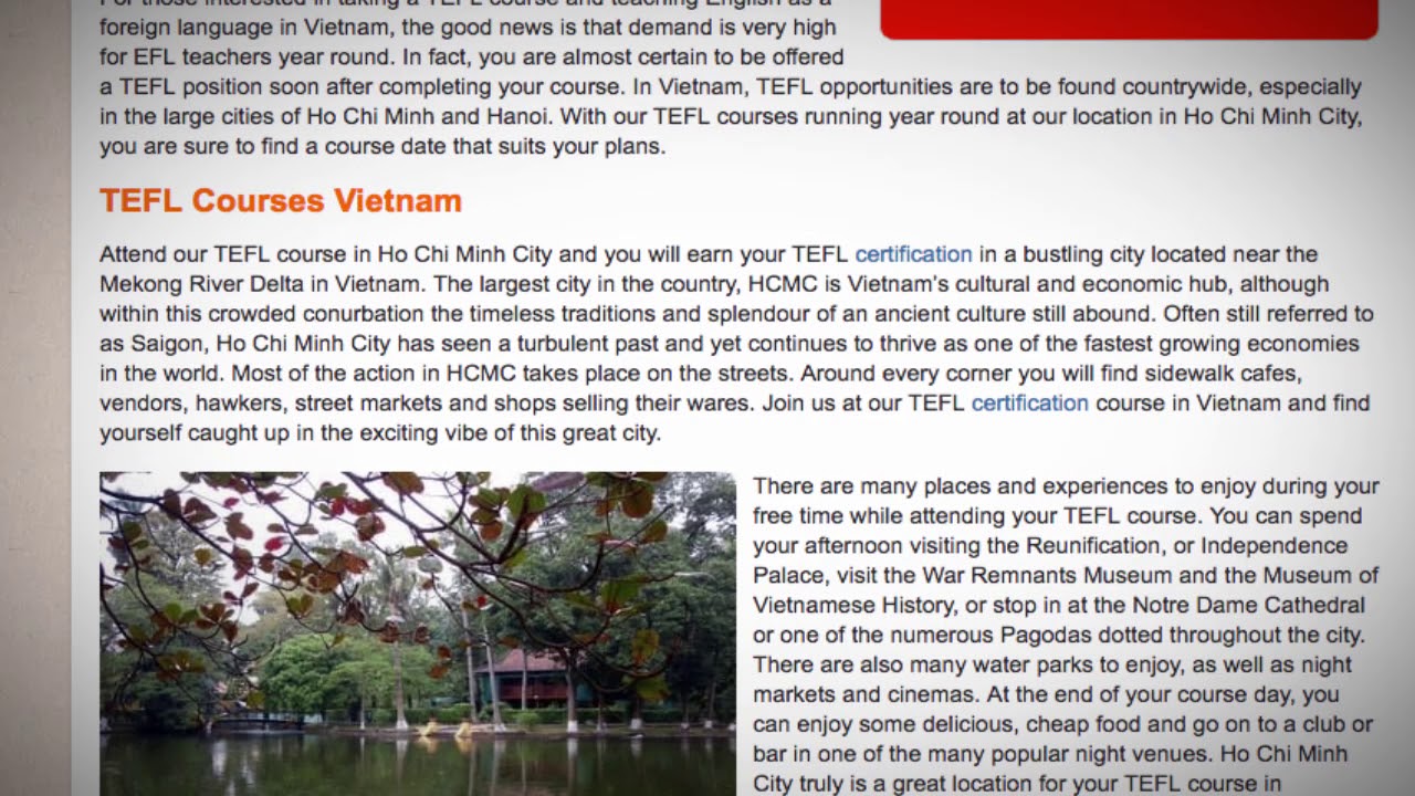 TEFL / TESOL Course in Vietnam | Teach & Live abroad!
