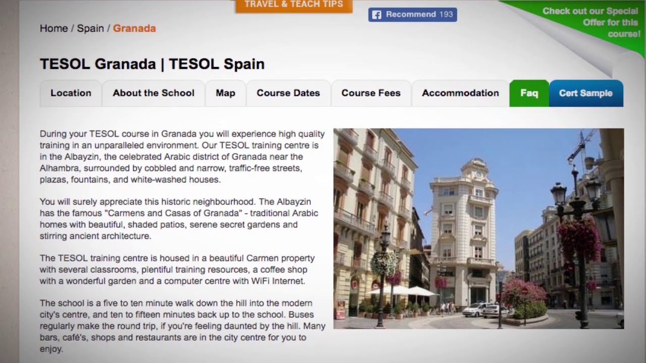 Welcome to Our TESOL School in Granada, Spain | Teach & Live abroad!