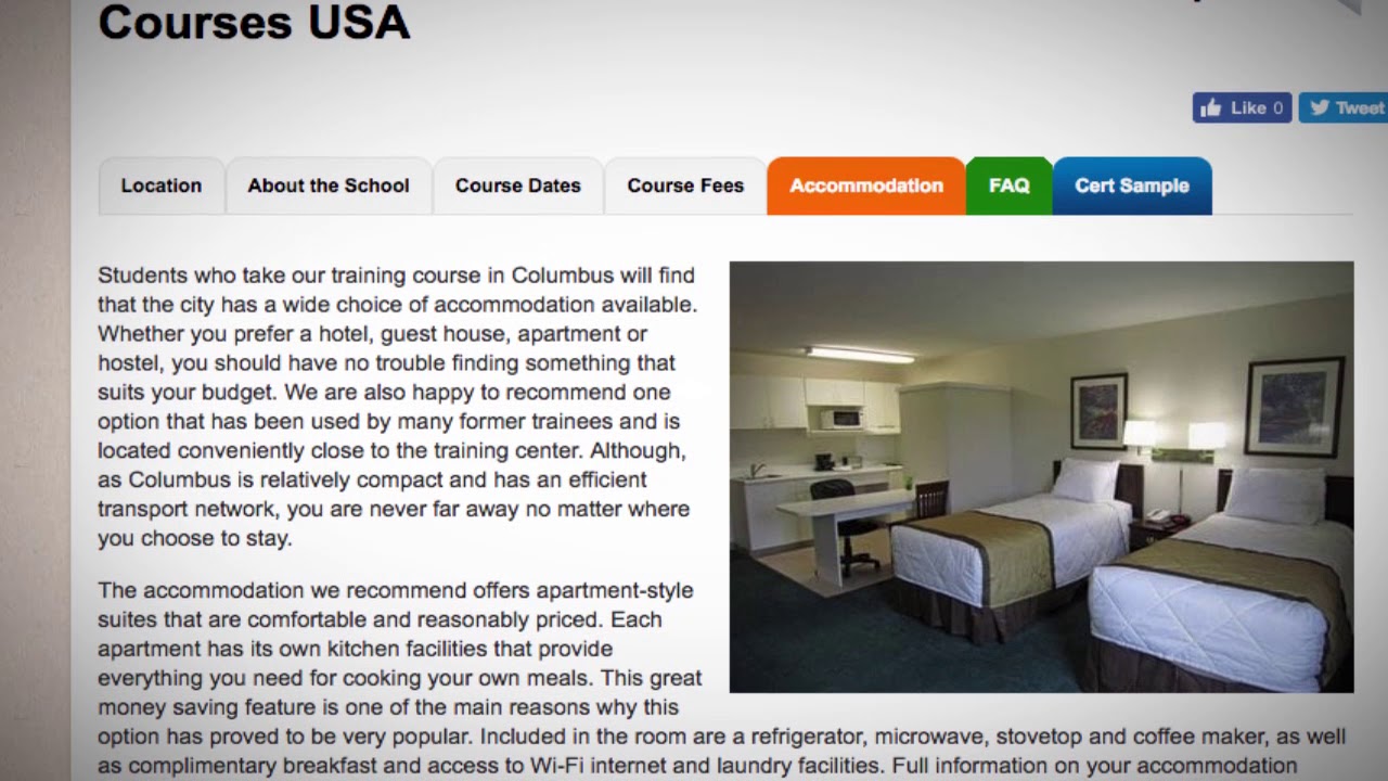 TEFL / TESOL School Accommodation in Columbus, USA | Teach & Live abroad!