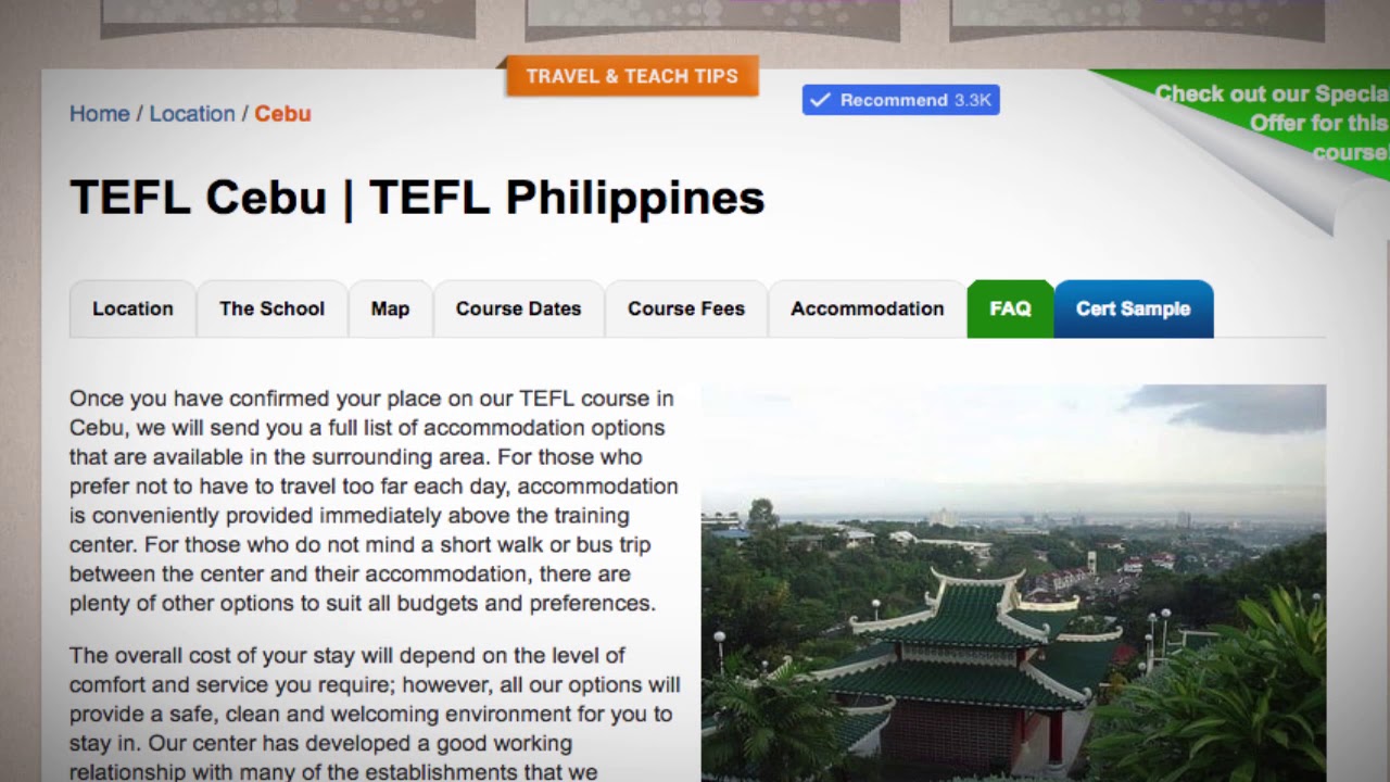 TEFL / TESOL School Accommodation in Cebu, Philippines | Teach & Live abroad!