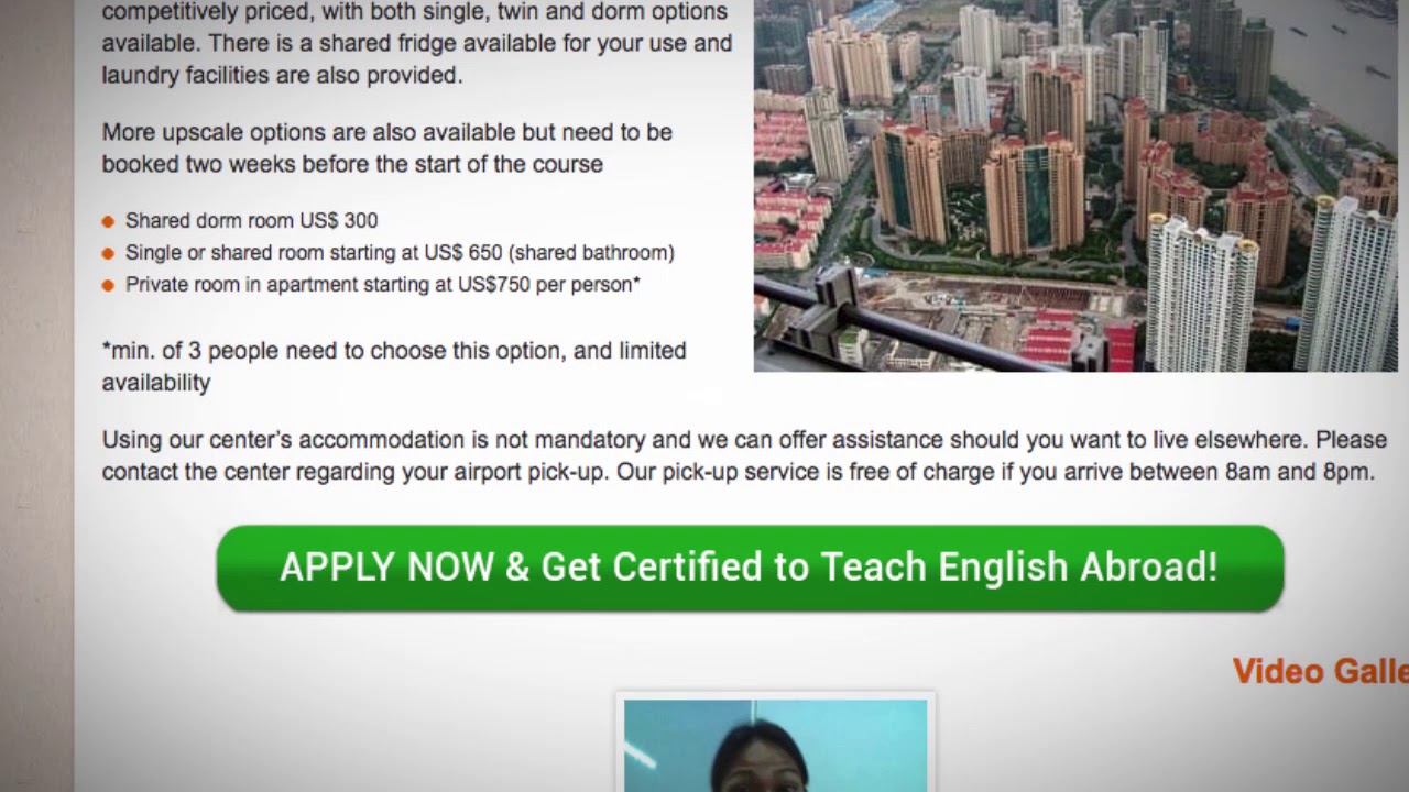 TEFL / TESOL School Accommodation in Shanghai, China | Teach & Live abroad!