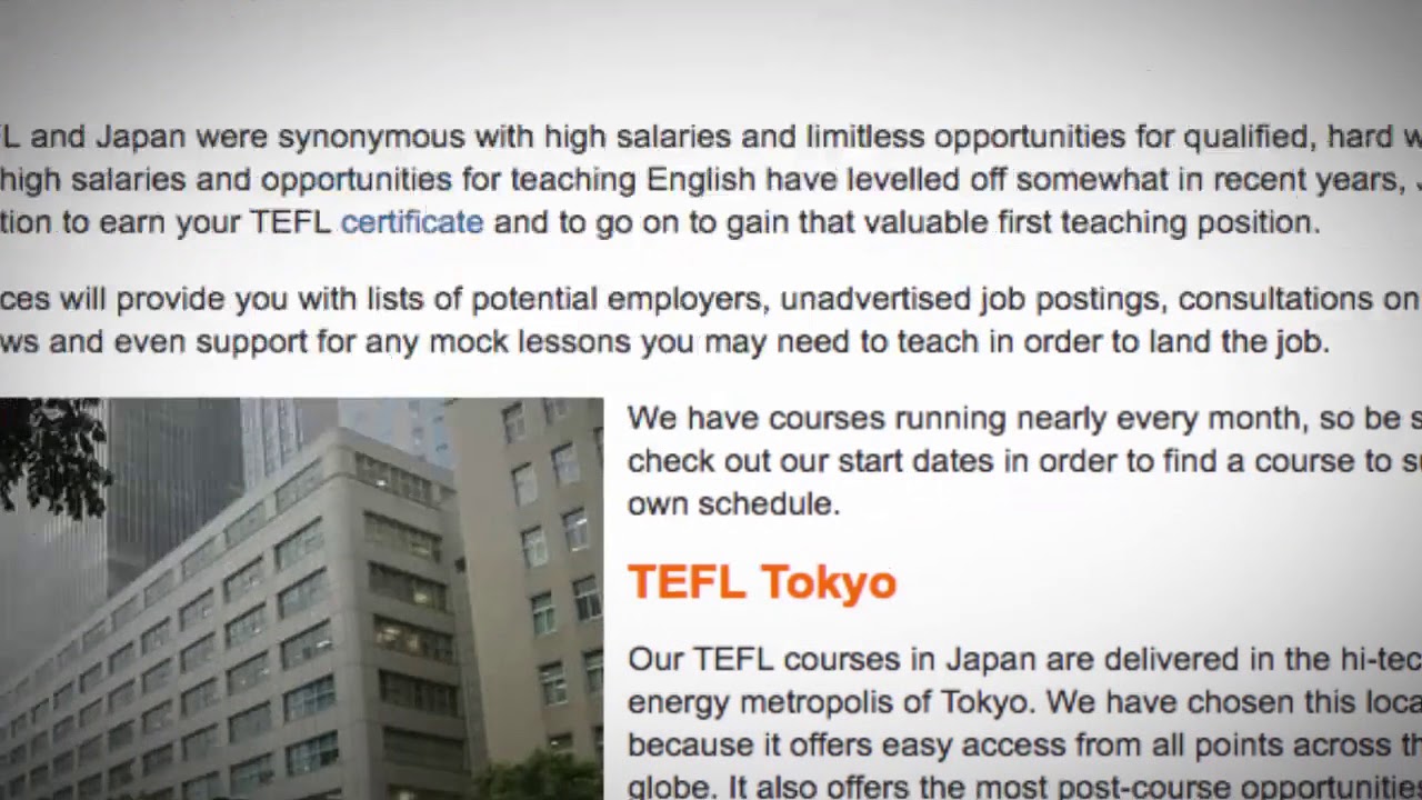 TEFL / TESOL Course in Japan | Teach & Live abroad!