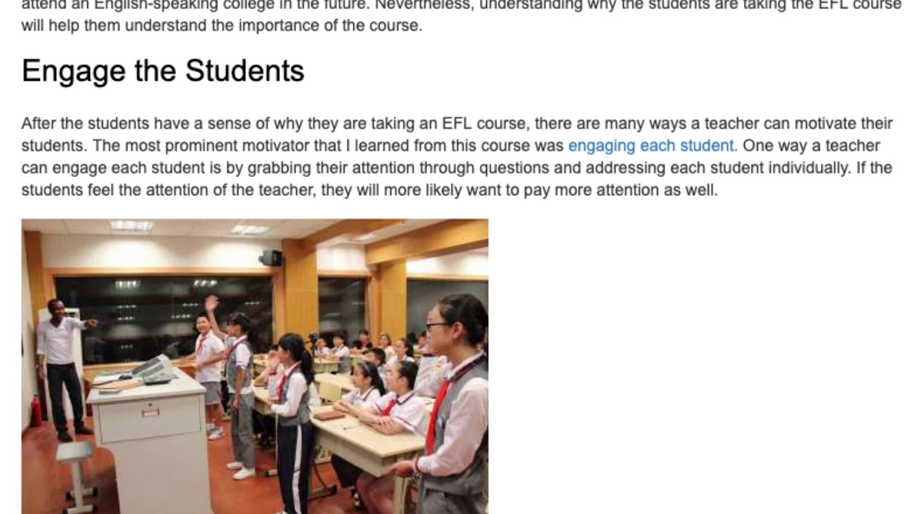 5 Simple Ways How to Motivate Students in the EFL Classroom | ITTT TEFL BLOG