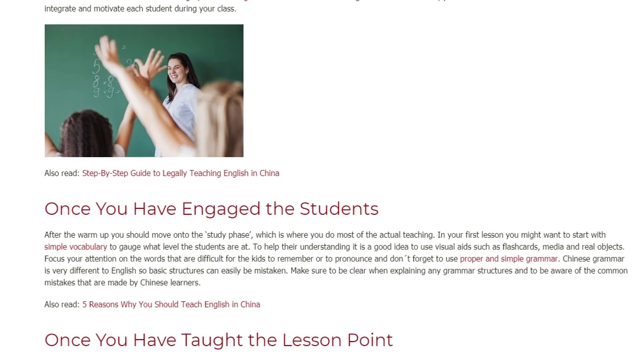 How To Apply TEFL Course knowledge During Your First Lesson In China | ITTT TEFL BLOG