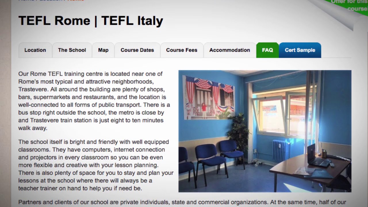 Welcome to Our TEFL / TESOL School in Rome, Italy | Teach & Live abroad!